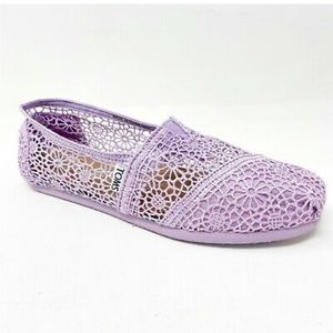 Toms classic Lavender lilac NWT women 7 slide lace